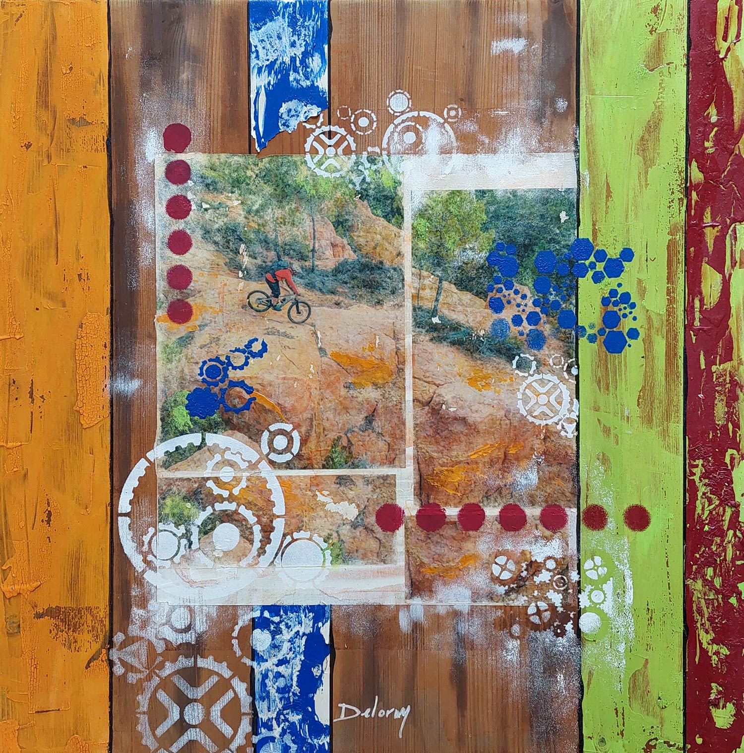 oeuvre d'art tableau VTT
